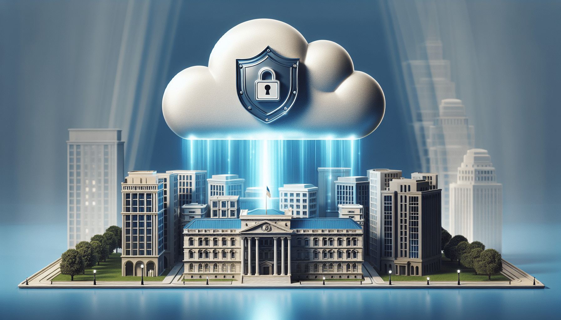 Illustration of a cloud service provider offering secure cloud services for federal agencies | fedramp | fedramp marketplace | fedramp compliance | fedramp compliant | fedramp authorization | fedramp certification | 38North Security